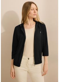 Cecil Damen Kurzjacke, schwarz, casual, Gr. XXL, unifarben, Stoff, 48% Polyester, 46% Viskose, 6% Elasthan, Jacken, mit 3/4 Ärmeln