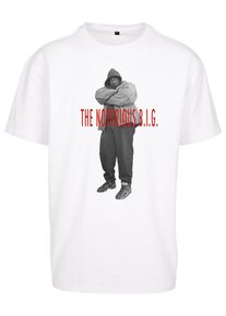 Herren T-Shirt "Upscale by Mister Tee Herren Biggie Smalls Concrete Oversize Tee", weiß, casual, Gr. XS, UPSCALE BY MISTER TEE, unifarben, 100%