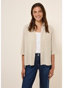Cecil Damen Hemdbluse, lila, casual, Gr. XXL, unifarben, Stoff, 70% Viskose, 30% Polyester, Blusen, in Unifarbe