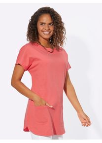 Classic Basics Damen Longshirt "Longshirt", orange, Gr. 40, unifarben, 100% Baumwolle, Shirts
