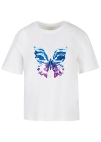 MISS TEE Herren T-Shirt "Miss Tee Damen Chromed Butterfly Tee", weiß, casual, Gr. M, unifarben, 100% Baumwolle, Shirts