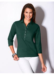 Casual Looks Damen Poloshirt "Poloshirt", grün, Gr. 40, unifarben, 50% Baumwolle, 50% Modal, Shirts