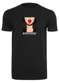 MisterTee Herren T-Shirt "MisterTee Herren Bitch Please Tee", schwarz, casual, Gr. 4XL, unifarben, 100% Baumwolle, Shirts