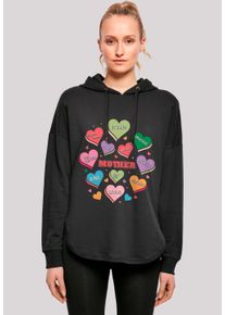 F4NT4STIC Damen Kapuzenpullover "Muttertag Mama Herzen", schwarz, casual, Gr. M, Obermaterial: 100% Baumwolle, Pullover, Premium Qualität