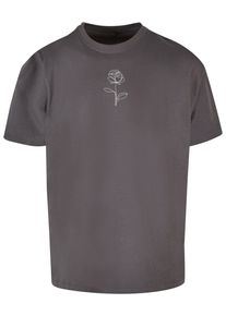 Merchcode Herren T-Shirt "Merchcode Herren Rose Heavy Oversize Tee", grau, casual, Gr. XL, bedruckt, 100% Baumwolle, Shirts