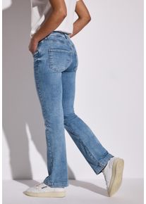 Street One Damen Slim-fit-Jeans, blau, casual, Gr. 33, unifarben, Web, 89% Baumwolle, 8% Polyester, 3% Elasthan, Jeans, High Waist
