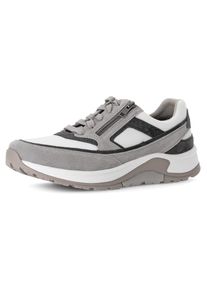 Herren Keilsneaker, Gabor Rollingsoft, Gr. 7,5, grau, Veloursleder, Mesh, sportlich, Schuhe, Schnürschuh, Halbschuh, Freizeitschuh,