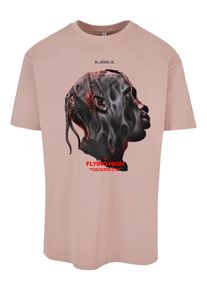 Herren Kurzarmshirt "Upscale by Mister Tee Herren Flying High Oversize Tee", rosa, casual, Gr. M, UPSCALE BY MISTER TEE, unifarben, 100% Baumwolle,