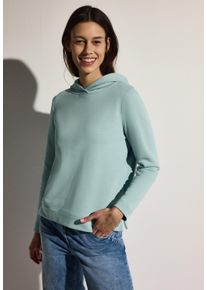 Cecil Damen Hoodiecool salvia grün, casual, Gr. XS, unifarben, Web, 80% Baumwolle, 20% Polyester, Sweatshirts, im soften Baumwoll-Mix