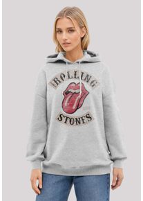 F4NT4STIC Damen Kapuzenpullover "The Rolling Stones Tour '78", grau, casual, Gr. S, Obermaterial: 80% Baumwolle, 20% Polyester, Pullover, Premium