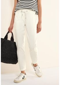 Cecil Damen Paperbag-Hose "Style Chelsea", weiß, casual, Gr. M, unifarben, Web, Obermaterial: 98% Baumwolle, 2% Elasthan, Hosen, mit elastischem Bund