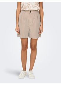 Only Damen Shorts "ONLMARSA SOLID SHORTS WVN", beige, modisch, Gr. XS, meliert, Web, Obermaterial: 53% Viskose, 35% Polyester, 12% Nylon, Hosen