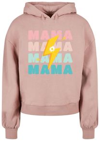 Merchcode Damen Kapuzenpullover "Merchcode Damen Ladies Mothers Day - Mama Oversized Hoody", rosa, casual, Gr. XS, mehrfarbig, 100% Baumwolle,
