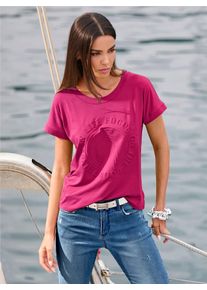 Heine Damen T-Shirt "Shirt", pink, Gr. 44, unifarben, 95% Viskose, 5% Elasthan, Shirts