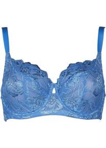 After Eden D-cup & up Damen Bügel-BH "Anna", AFTER EDEN D-CUP & UP, Gr. 80, blau, Obermaterial: 85% Polyamid, 15% Elasthan, unifarben, bestickt, feminin, BHs, Wire bra in