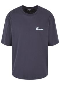 DROPSIZE Herren T-Shirt "Dropsize Herren Heavy Grow Rich T-Shirt", blau, casual, Gr. L, bedruckt, 100% Baumwolle, Shirts