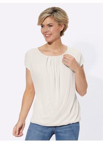 Alessa W. Collection ALESSA W. Damen Blusenshirt "Shirt", beige, Gr. 38, unifarben, 95% Viskose, 5% Elasthan, Shirts