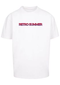 Merchcode Herren T-Shirt "Merchcode Herren Summer - Retro Heavy Oversize Tee", weiß, casual, Gr. L, bedruckt, 100% Baumwolle, Shirts