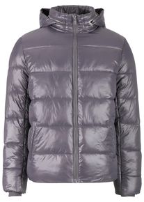 Urban Classics Herren Winterjacke "Urban Classics Recycled Zip neck Puffer Jacket", grau, klassisch, Gr. XL, unifarben, 100% Polyamid, Jacken