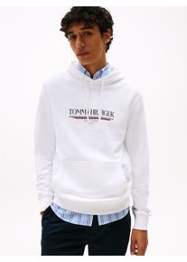 Tommy Hilfiger Herren Hoodie "BRAND LOVE HILFIGER HOODIE", weiß, casual, Gr. L, Sweatware, Obermaterial: 100% Baumwolle, Sweatshirts