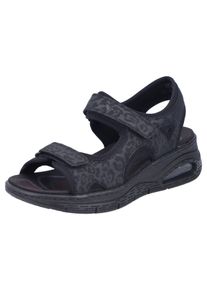 Rieker Damen Trekkingsandale "vegan", Gr. 42, schwarz, Lederimitat, Textil, sportlich, Schuhe, Klettschuh, Outdoorsandale, Sommerschuh mit Rieker Air