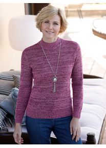 Classic Basics Damen Stehkragenpullover "Pullover", pink, Gr. 40, meliert, 77% Polyacryl, 23% Polyester, Pullover