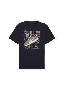 Puma Herren T-Shirt "Graphics Sneaker T-Shirt Herren", blau, Gr. L, clean, Obermaterial: 100% Baumwolle; Rippe: 20% Polyester, 80% Baumwolle, Shirts