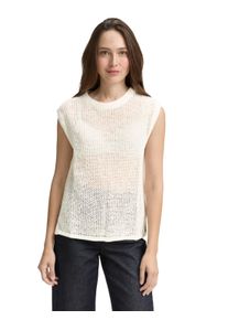 Tom Tailor Damen Pullunder, weiß, casual, Gr. XL, unifarben, Strick, Obermaterial: 70% Baumwolle, 30% Polyester, Pullover, mit Strickmuster
