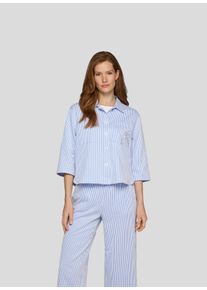 Rabe Damen Klassische Bluse "Bluse", blau, feminin, Gr. 42, gestreift, 68%Baumwolle 29%Polyester 3%Elastan, Blusen