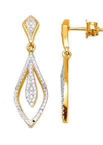 Lady Damen Paar Creolen, Diamanten, silber, Diamanten, Ohrringe