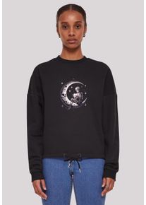 F4NT4STIC Damen Sweatshirt "Gothic Valentinstag Skelett Mond", schwarz, casual, Gr. XS, Obermaterial: 65% Baumwolle, 35% Polyester, Sweatshirts,