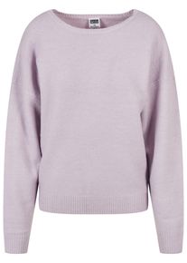 Urban Classics Damen Sweater "Urban Classics Damen Ladies Chunky Fluffy Sweater", lila, Gr. S, unifarben, 73% Polyacryl, 27% Polyester, Sweatshirts