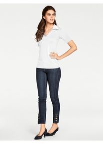 Heine Damen Blusenshirt "Blusenshirt", weiß, Gr. 44, unifarben, 90% Polyamid, 10% Elasthan, Shirts