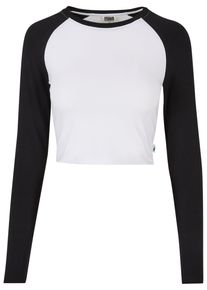 Urban Classics Damen Longsleeve "Urban Classics Damen", weiß, klassisch, Gr. XXXL, unifarben, 95% Baumwolle, 5% Elasthan, Shirts