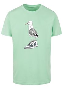 MisterTee Herren T-Shirt "MisterTee Herren Seagull Sneakers Tee", grün, casual, Gr. M, unifarben, 100% Baumwolle, Shirts