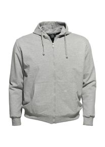 Herren Sweatjacke, grau, sportlich, Gr. XXL, Ahorn Sportswear, bestickt, unifarben, 70% Baumwolle, 30% Polyester, Sweatjacken, in Oversize Passform
