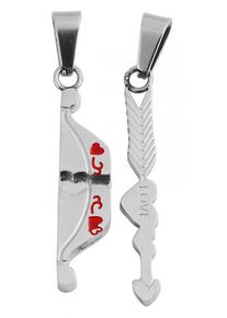 Adelia´s ADELIA ́S Damen Ketten-Anhänger "Neuheit 2025 - stylischer Schmuck Anhänger aus Edelstahl", Edelstahl, rot, Edelstahl, Schmuckanhänger