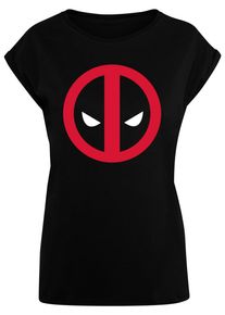 ABSOLUTE CULT Herren T-Shirt "ABSOLUTE CULT Damen Ladies Deadpool - Large Clean Logo T-Shirt", schwarz, casual, Gr. XS, bedruckt, 100% Baumwolle,