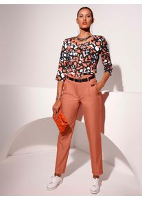 CRÉATION L CREATION L Damen Schlupfbluse, orange, Gr. 40, gemustert, 100% Viskose, Blusen