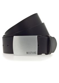 Mustang Damen Koppelgürtel, schwarz, casual,klassisch, Gr. 100, unifarben, vintage, Rindsleder, Gürtel, Rindleder mit Pull-Up Effekt, Logo auf der