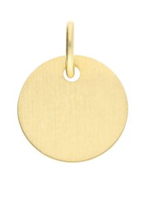 Adelia´s ADELIA ́S Damen Anhänger mit Gravur "Damen 333 Gold Gravurplatte Anhänger Ø 10 mm", Gelbgold 333, gold, Gelbgold 333, Schmuckanhänger, für Damen