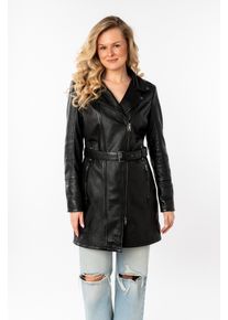 Mauritius Damen Ledermantel "SENEKA2", schwarz, casual, Gr. XXL, unifarben, Obermaterial: 100% Lammleder. Futter: 100% Baumwolle. Ärmelfutter: 100%