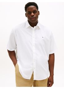 Tommy Hilfiger Big & Tall Herren Kurzarmhemd "BT-FLEX POPLIN SOLID S/S SHIRT-B", weiß, casual, Gr. XXXL, TOMMY HILFIGER BIG & TALL, unifarben, Web, Obermaterial: 100%