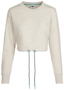 Urban Classics Damen Sweatshirt "Urban Classics Damen Ladies Oversized Cropped Crewneck", grau, Gr. XL, unifarben, 65% Baumwolle, 35% Polyester,