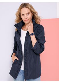 Classic Basics Damen Langjacke, blau, Gr. 46, unifarben, 100% Polyester, Jacken