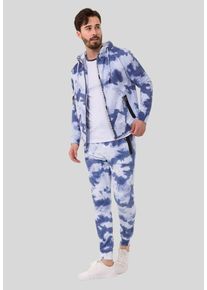 Cipo & Baxx CIPO & BAXX Herren Trainingsanzug "HOMEWEAR", blau, Gr. XXL, bedruckt, 80% Baumwolle;15% Polyester;5% Elasthan, Sportanzüge, mit Allover-Musterung