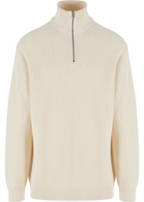 Urban Classics Herren Sweater "Urban Classics Rib Basic Troyer", beige, Gr. XL, unifarben, 100% Baumwolle, Sweatshirts