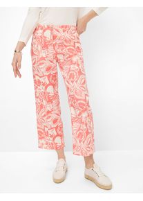 Brax Damen Culotte "Style MAINE S", rot, Gr. 21, 67% Leinen, 30% Baumwolle, 3% Elasthan, Hosen