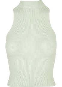 Urban Classics Herren Muskelshirt "Urban Classics Damen Ladies Short Rib Knit Turtleneck Top", grün, casual, Gr. L, unifarben, 35% Polyacryl, 35%