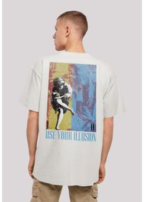 F4NT4STIC Herren T-Shirt "Guns 'n' Roses Music Double Illusion", grau, casual, Gr. 5XL, Obermaterial: 100% Baumwolle, Shirts, Musik, Band, Logo